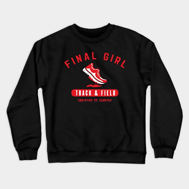 Final Girl Track & Field Red Crewneck Sweatshirt by KtRazzz